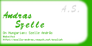 andras szelle business card